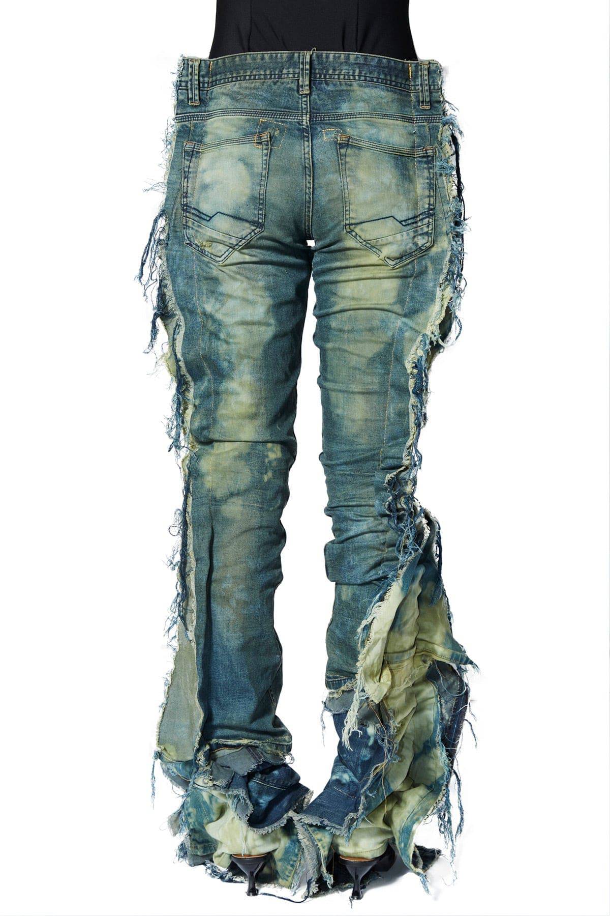 Yama Denim Pants -Low Rise (Green Washed) - MVESLW-FST