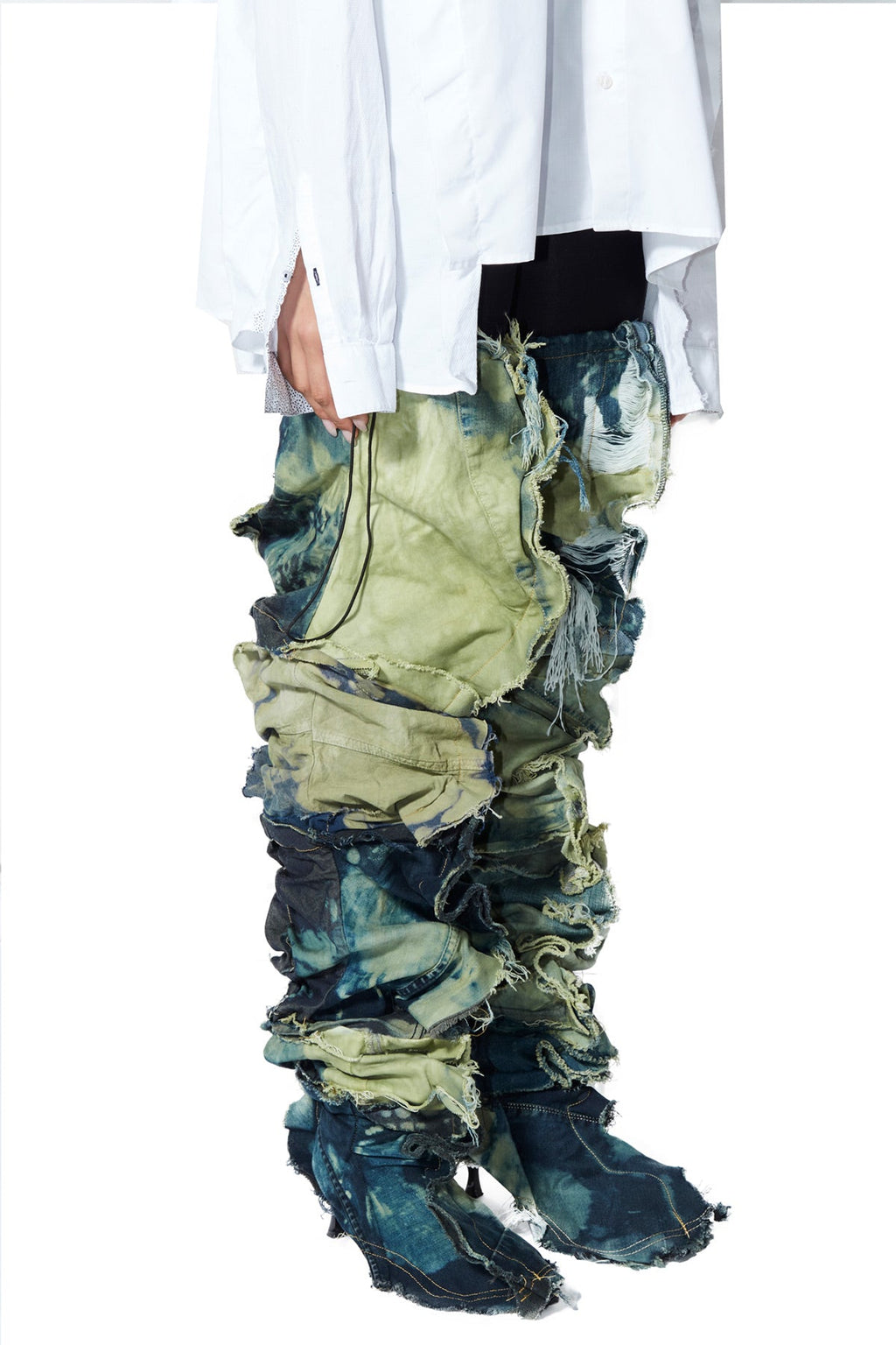 Yama Orient Leg Warmers (Green Washed) - MVESLW-FST