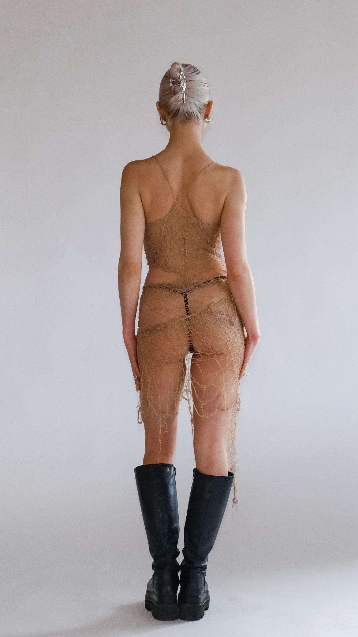 fishnet dress