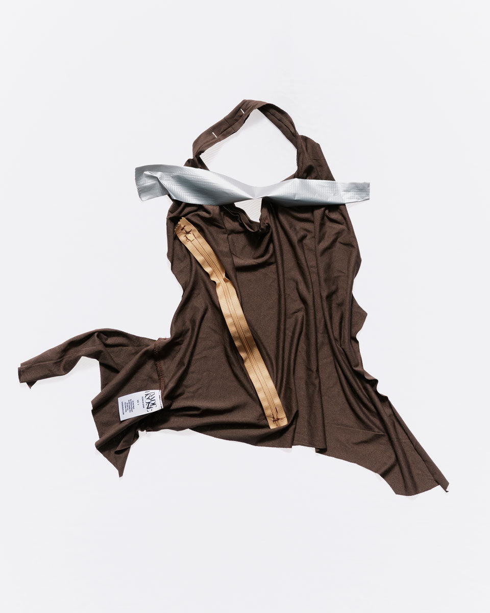 Brown Zip Top
