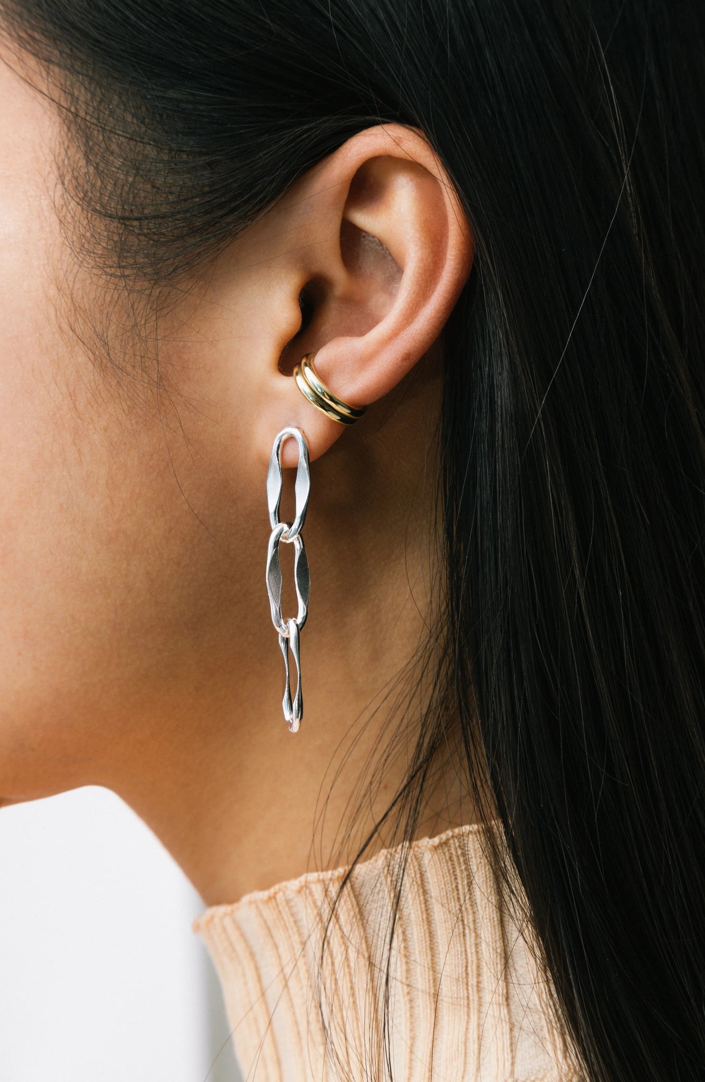 Silver Elsewhere Chain Earrings